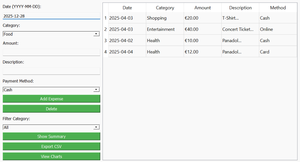 Project: expenses-tracker